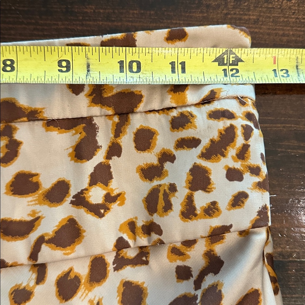 Free People Normani Bias Leopard Print Midi 0 polyester high waist zipper Skirt - Picture 12 of 16